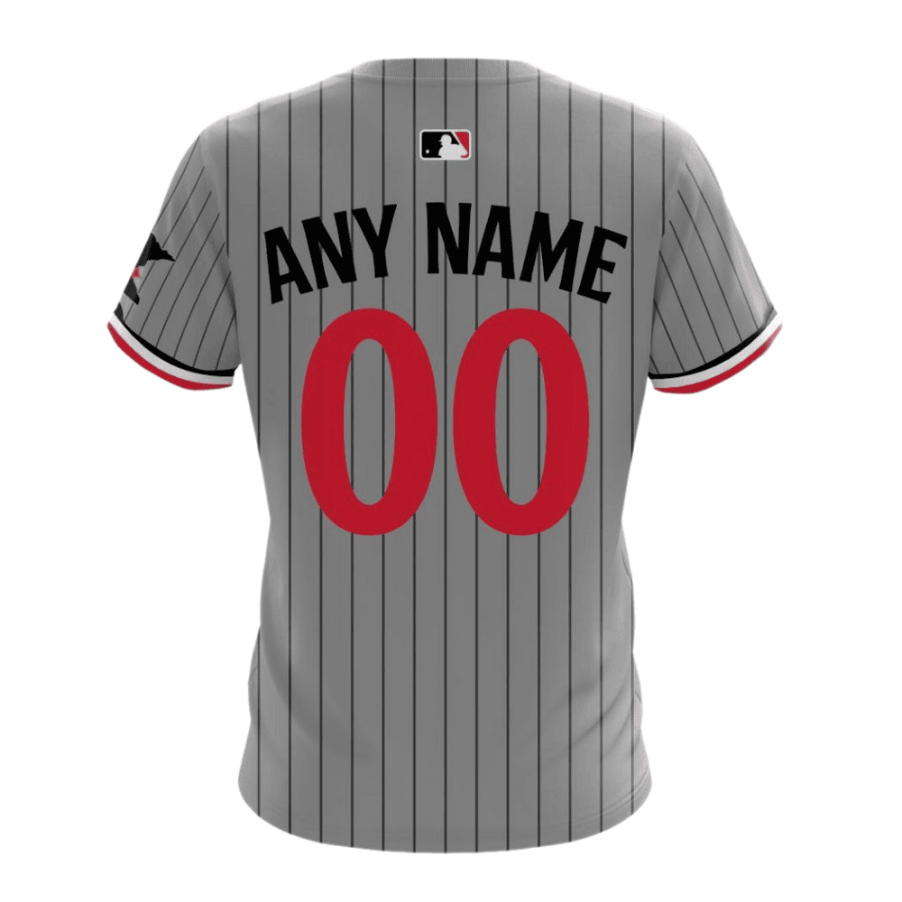 Minnesota Twins 2024/25 Road Kits Custom AOP T-Shirt - Gray