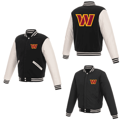 Washington Commanders Reversible Fleece Full-Snap Jacket - Men's Black