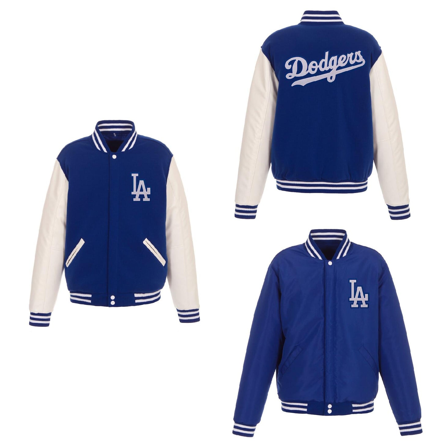 Los Angeles Dodgers Reversible Fleece Full-Snap Jacket - Men's Royal