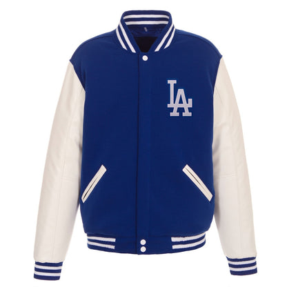Los Angeles Dodgers Reversible Fleece Full-Snap Jacket - Men's Royal