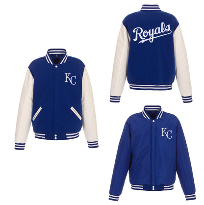 Kansas City Royals Reversible Fleece Full-Snap Jacket - Men's Royal