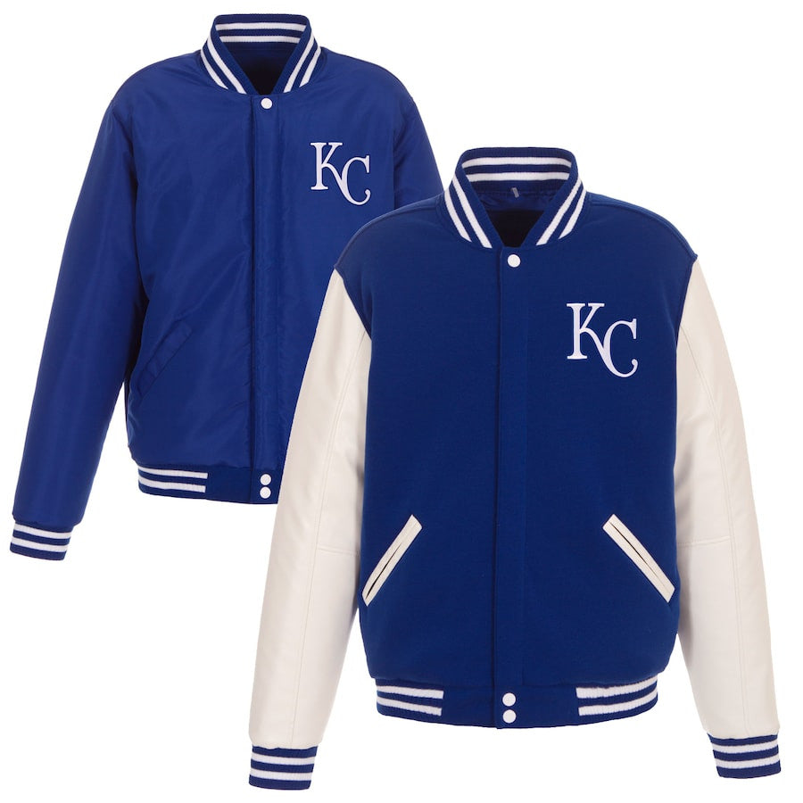 Kansas City Royals Reversible Fleece Full-Snap Jacket - Men's Royal