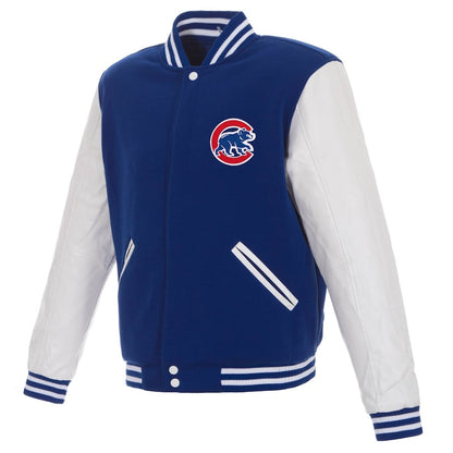 Chicago Cubs Reversible Fleece Full-Snap Jacket - Men's Royal