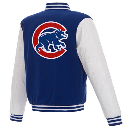 Chicago Cubs Reversible Fleece Full-Snap Jacket - Men's Royal