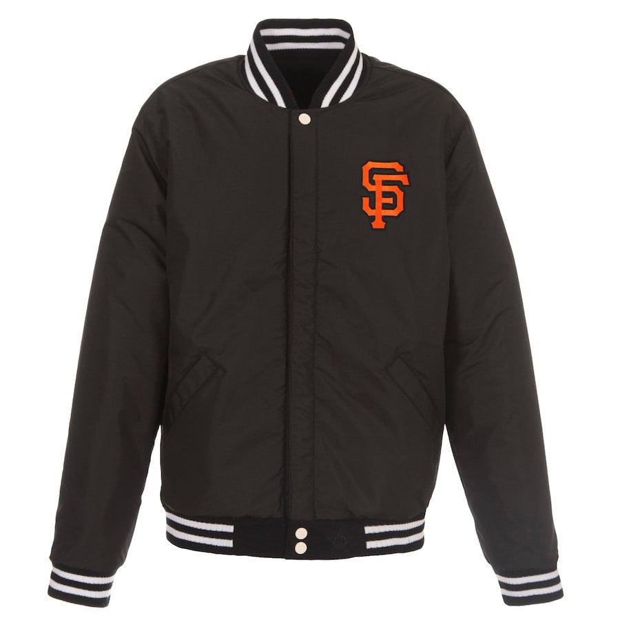 San Francisco Giants Reversible Fleece Full-Snap Jacket - Men's Black