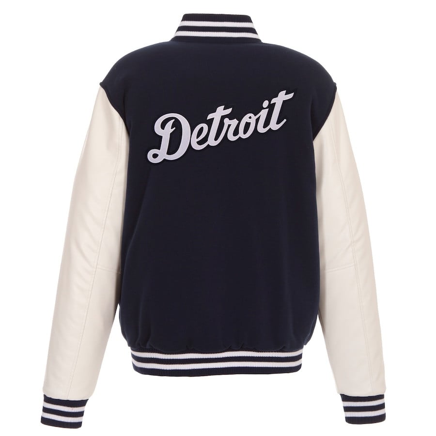 Detroit Tigers Reversible Fleece Full-Snap Jacket - Men's Navy