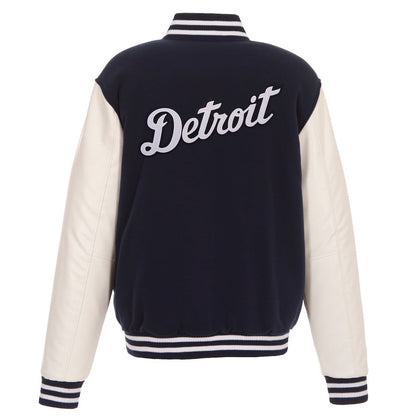 Detroit Tigers Reversible Fleece Full-Snap Jacket - Men's Navy