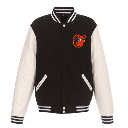 Baltimore Orioles Reversible Fleece Full-Snap Jacket - Men's Black