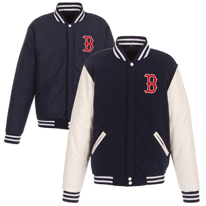 Boston Red Sox Reversible Fleece Full-Snap Jacket - Men's Navy
