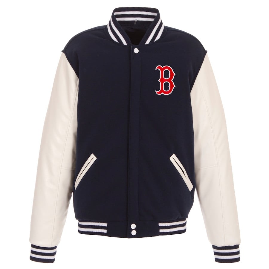 Boston Red Sox Reversible Fleece Full-Snap Jacket - Men's Navy