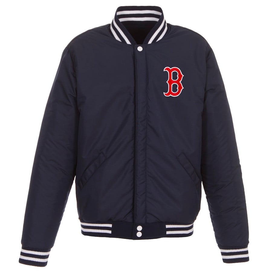 Boston Red Sox Reversible Fleece Full-Snap Jacket - Men's Navy