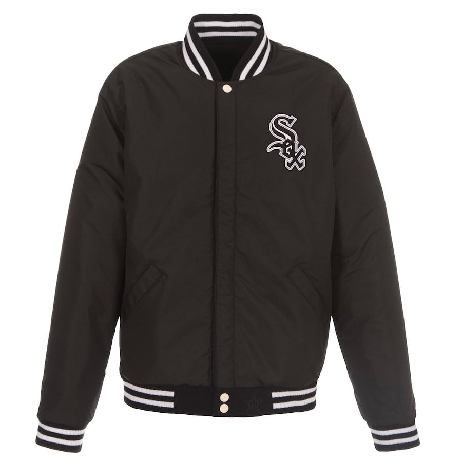Chicago White Sox Reversible Fleece Full-Snap Jacket - Men's Black