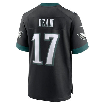 Nakobe Dean 17 Philadelphia Eagles Alternate Game Men Jersey - Black