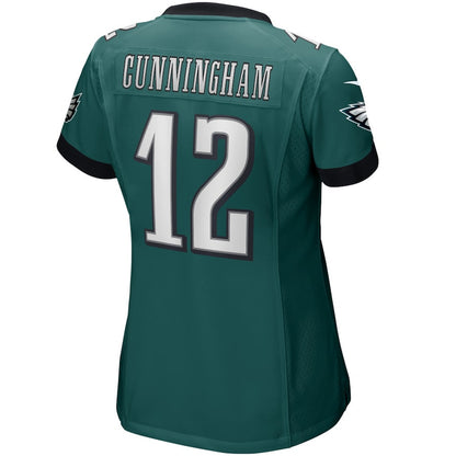 Randall Cunningham 12 Philadelphia Eagles Women's Game Retired Player Jersey - Midnight Green