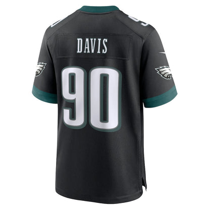 Jordan Davis 90 Philadelphia Eagles Alternate Game Men Jersey - Black