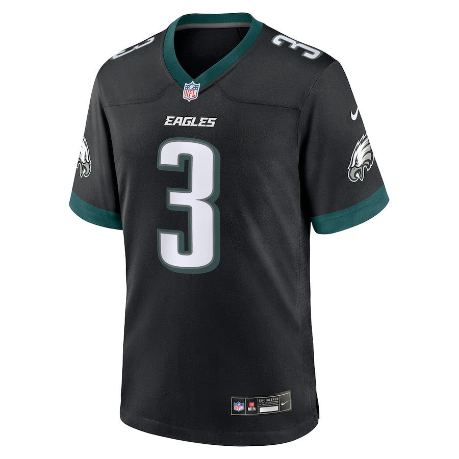 Nolan Smith 3 Philadelphia Eagles Alternate Game Men Jersey - Black