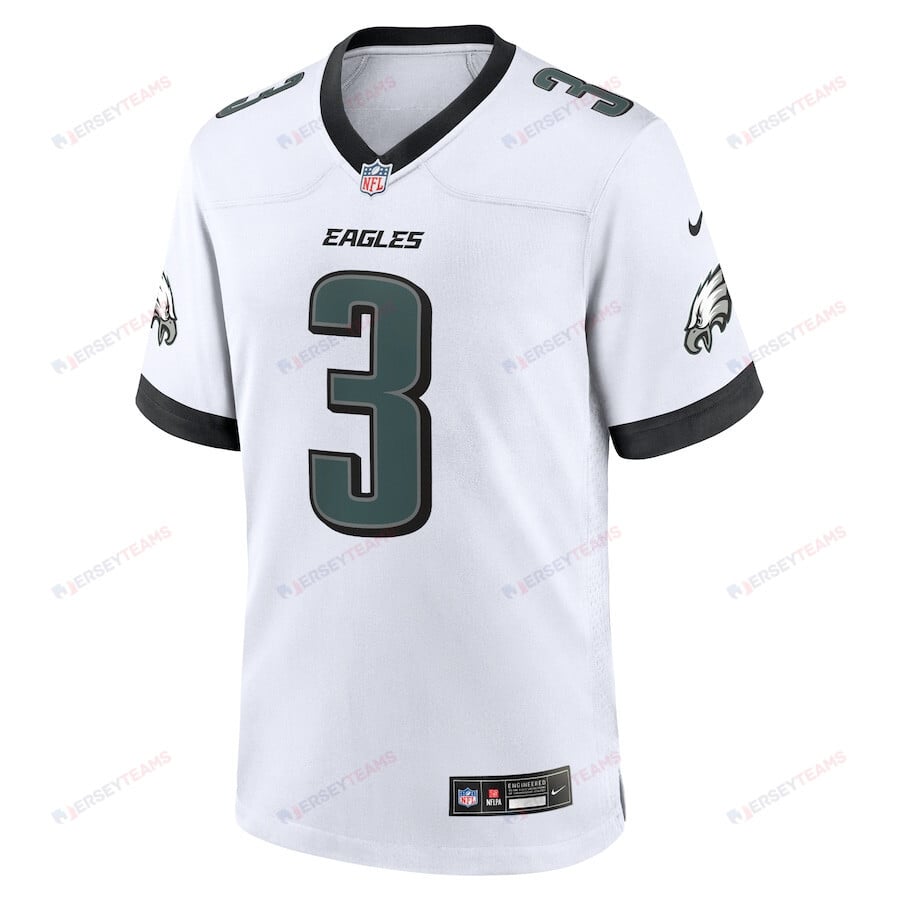 Nolan Smith 3 Philadelphia Eagles White Game Men Jersey - White