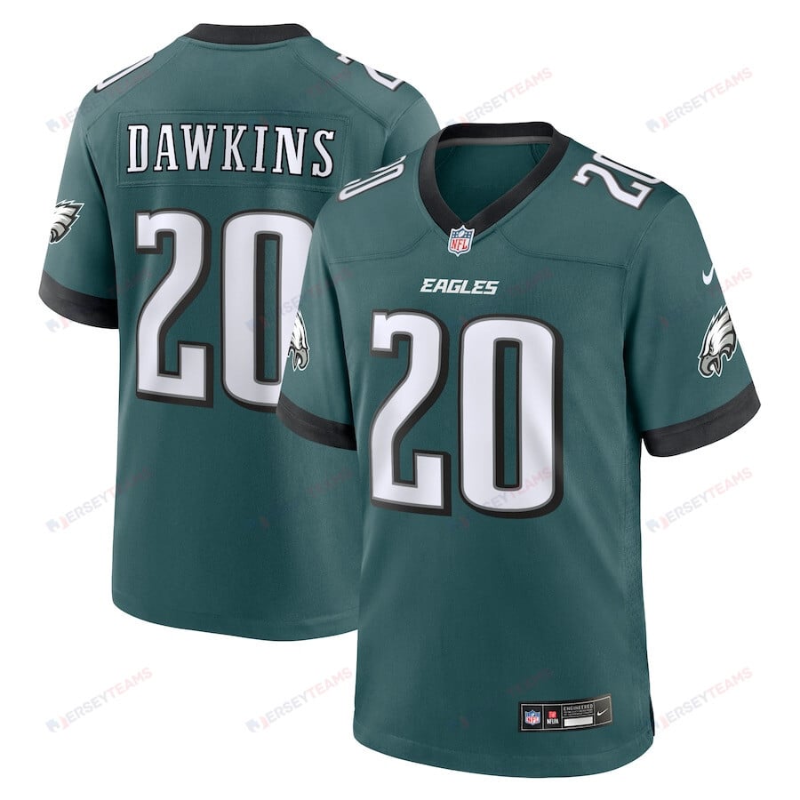 Brian Dawkins 20 Philadelphia Eagles Team Game Men Jersey - Midnight Green