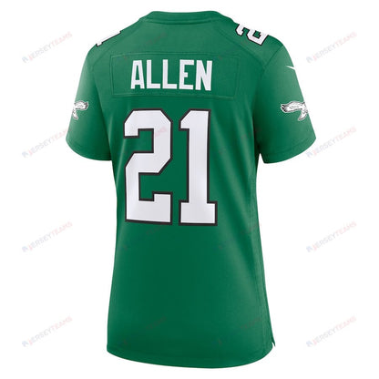 Eric Allen 21 Philadelphia Eagles Women's Alternate Game Jersey - Kelly Green