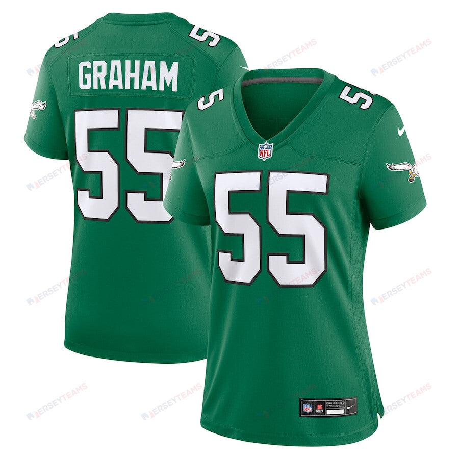 Brandon Graham 55 Philadelphia Eagles Women's Alternate Game Jersey - Kelly Green