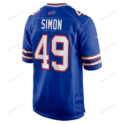 Shayne Simon 49 Buffalo Bills Game Men Jersey - Royal
