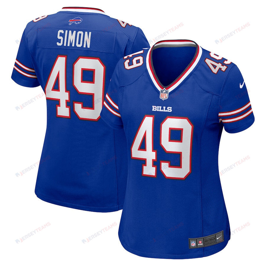 Shayne Simon 49 Buffalo Bills Women's Game Jersey - Royal