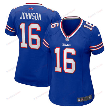 Xavier Johnson 16 Buffalo Bills Women's Game Jersey - Royal