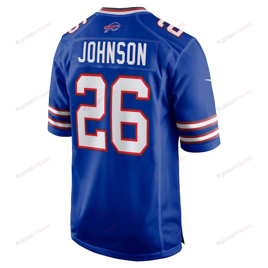 Ty Johnson 26 Buffalo Bills Game Men Jersey - Royal