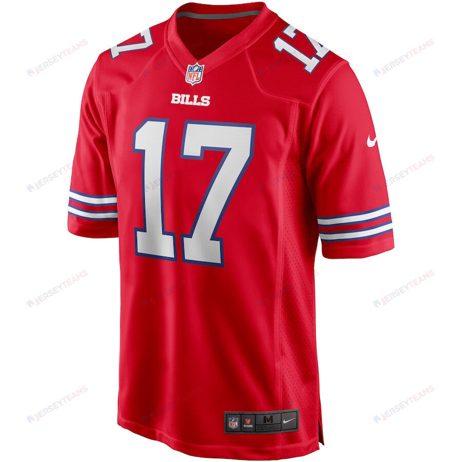 Josh Allen 17 Buffalo Bills Alternate Game Player Men Jersey - Red