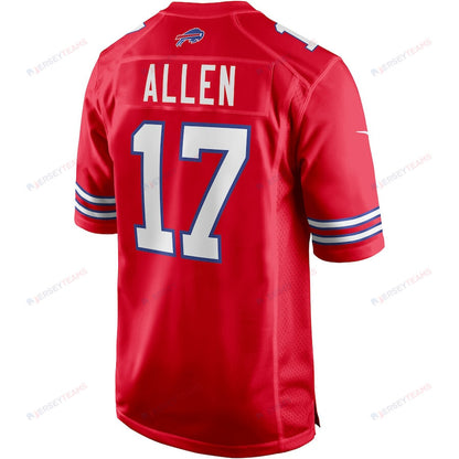 Josh Allen 17 Buffalo Bills Alternate Game Player Men Jersey - Red