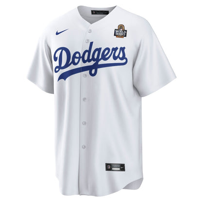 Yoshinobu Yamamoto 18 Los Angeles Dodgers 2024 World Series Home Player Men Jersey - White