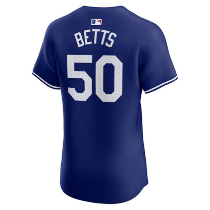 Mookie Betts 50 Los Angeles Dodgers 2024 World Series Alternate Elite Player Men Jersey - Royal