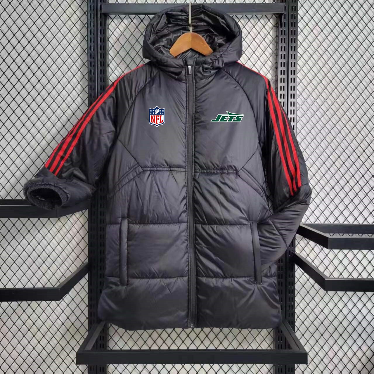 New York Jets Puffer Coat Down Jacket - Black