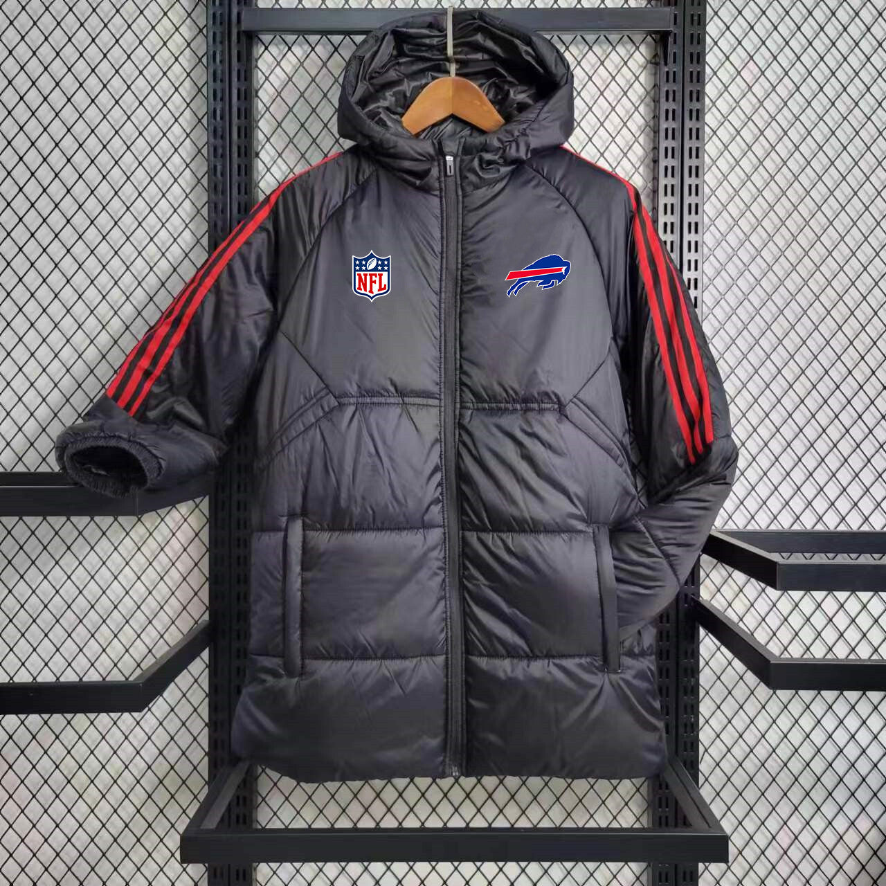 Buffalo Bills Puffer Coat Down Jacket - Black