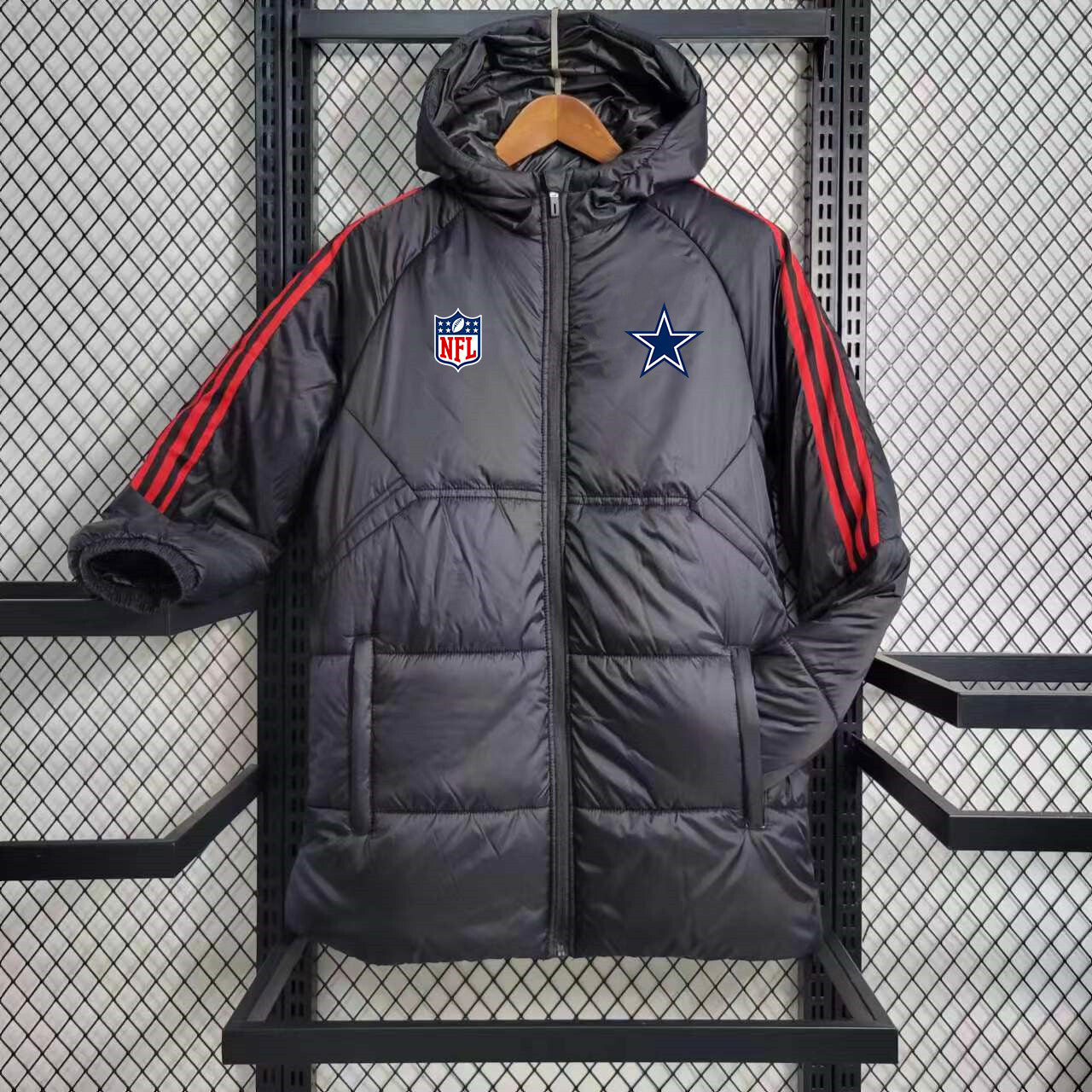 Dallas Cowboys Puffer Coat Down Jacket - Black