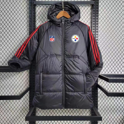 Pittsburgh Steelers Puffer Coat Down Jacket - Black