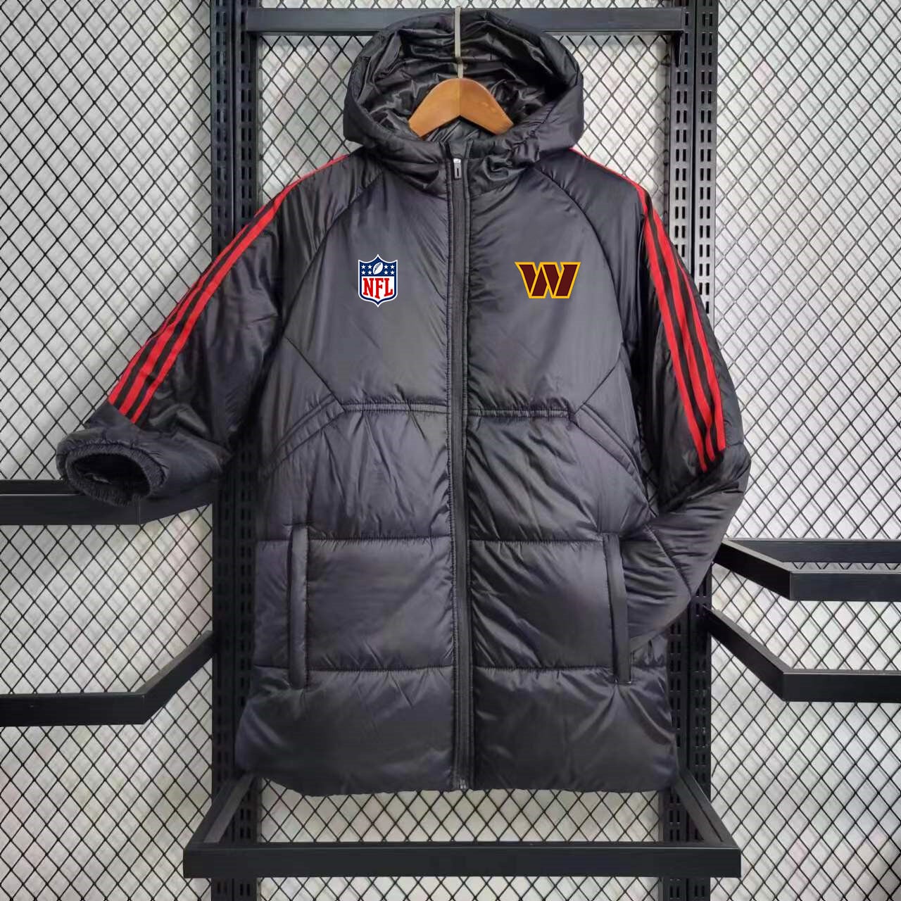 Washington Commanders Puffer Coat Down Jacket - Black