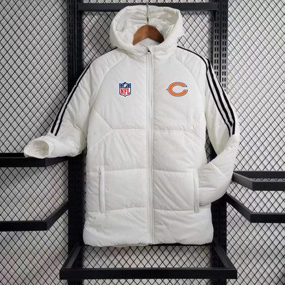 Chicago Bears Puffer Coat Down Jacket - White