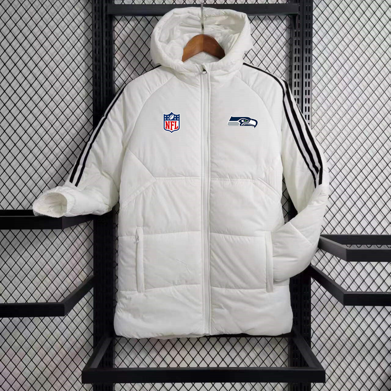 Seattle Seahawks Puffer Coat Down Jacket - White