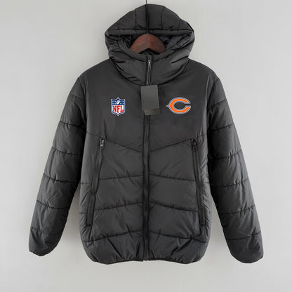 Chicago Bears Hooded Coat Down Jacket - Black