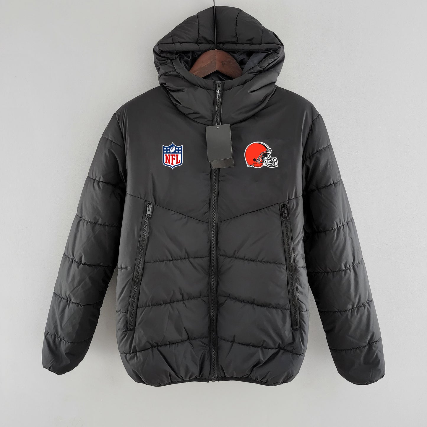 Cleveland Browns Hooded Coat Down Jacket - Black