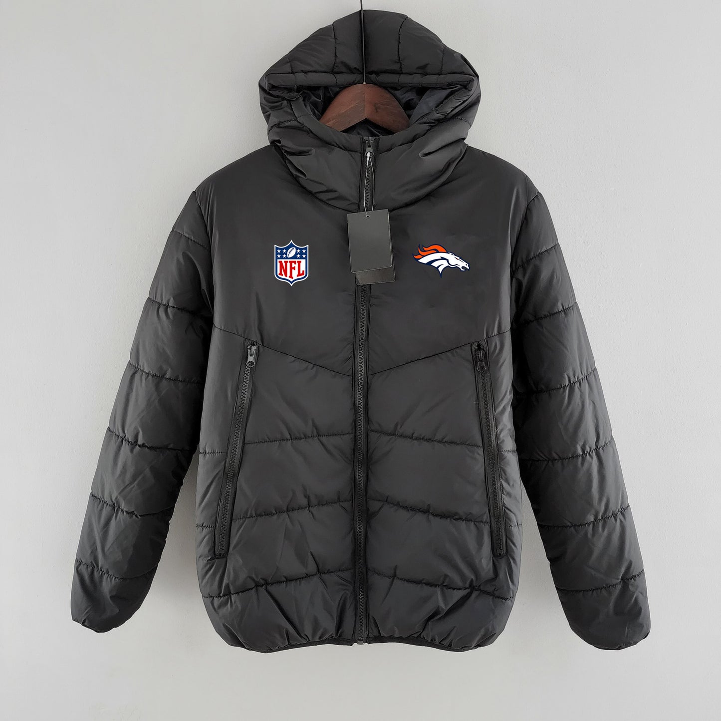 Denver Broncos Hooded Coat Down Jacket - Black