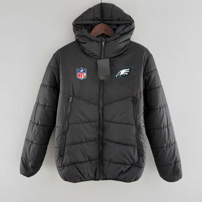 Philadelphia Eagles Hooded Coat Down Jacket - Black