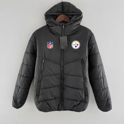 Pittsburgh Steelers Hooded Coat Down Jacket - Black