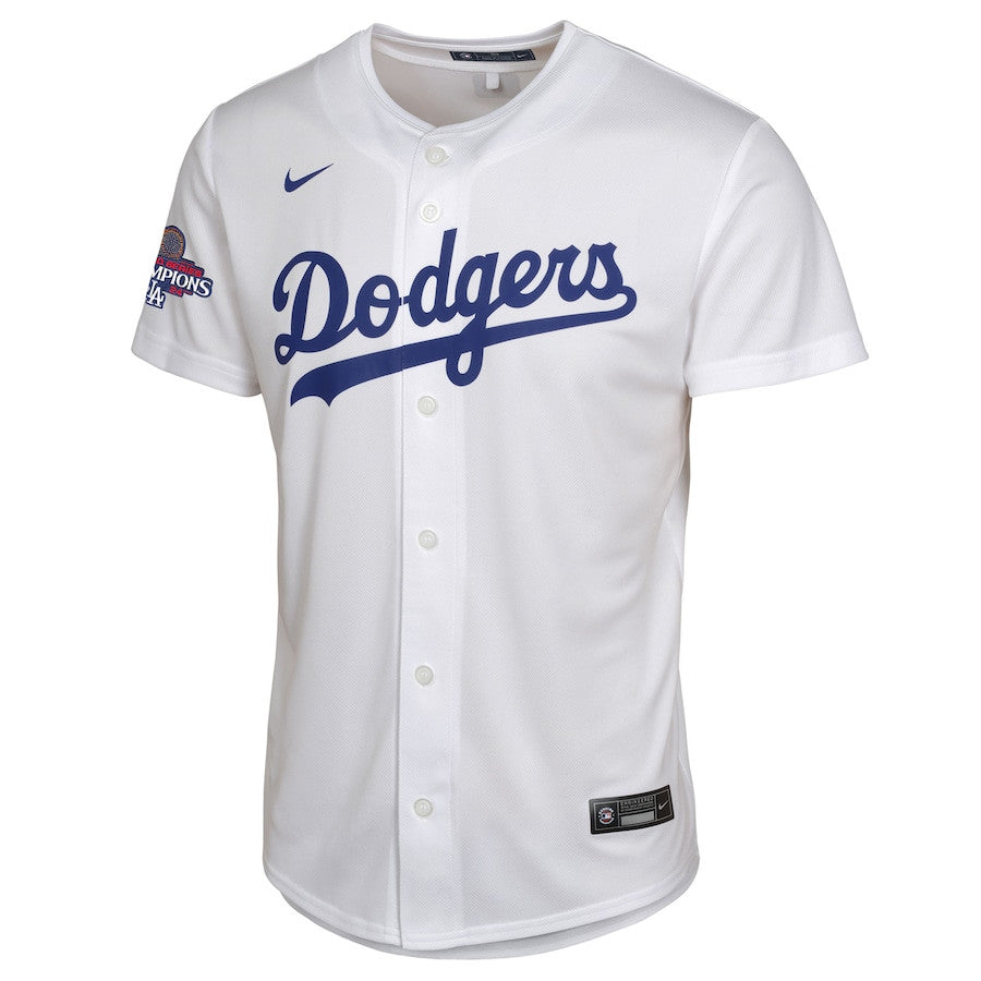 Freddie Freeman 5 Los Angeles Dodgers 2024 World Series Champions Home Game Player YOUTH Jersey - White