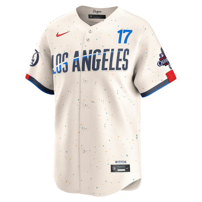 Shohei Ohtani 17 Los Angeles Dodgers 2024 World Series Champions City Connect Limited Player Men Jersey - Cream