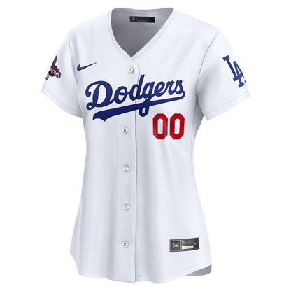 Los Angeles Dodgers Women's 2024 World Series Champions Home Custom Limited Jersey - White