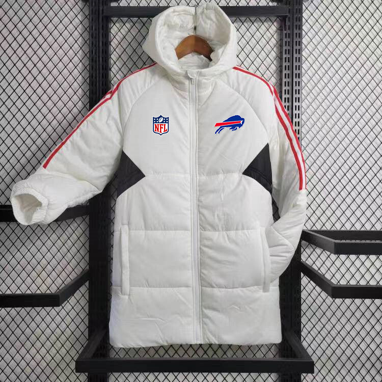 Buffalo Bills Hooded Coat Down Jacket - White