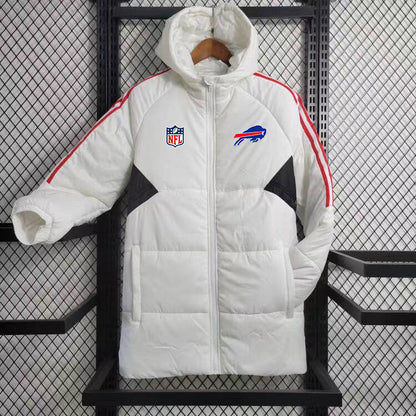 Buffalo Bills Hooded Coat Down Jacket - White