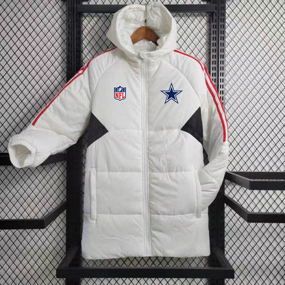 Dallas Cowboys Hooded Coat Down Jacket - White